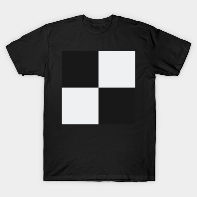 Juventus Black and White Checkered Fan Flag T-Shirt by Culture-Factory